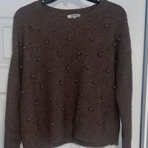 Madewell Chocolate Brown Pom-Pom Sweater

g